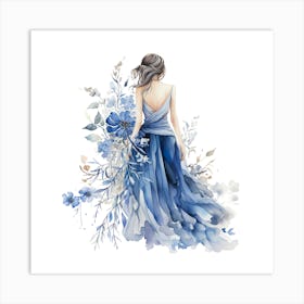 Blue Dress Art Print
