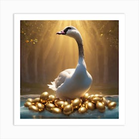 Goose With Golden Eggs Art Print