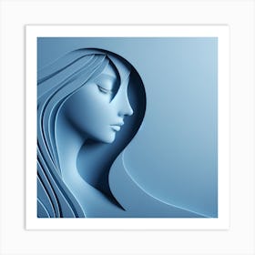 Silhouette a woman 17 Art Print