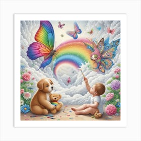 Baby, Schmetterlinge 10 Art Print