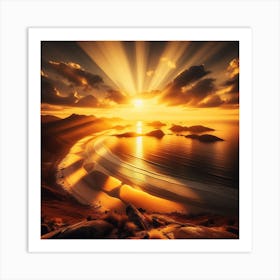 Sun and sea 1 Art Print