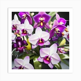 Orchids In A Vase 2 Art Print