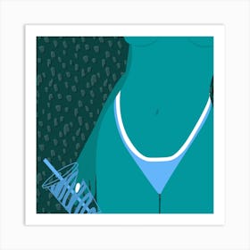 Stay Hydrated Square Art Print
