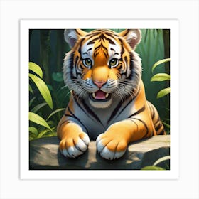 little tiger 1 Art Print