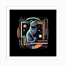 Cat In Space Art Print