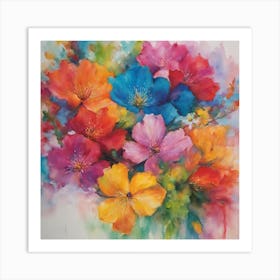 Colorful Flowers Art Print