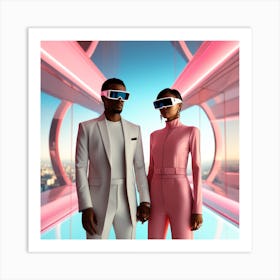 Futuristic Couple 4 Art Print