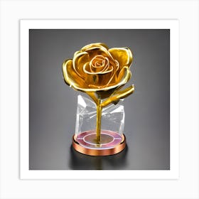 Gold Rose Art Print