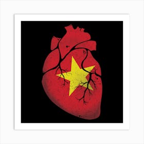 Vietnam Heart Flag Art Print