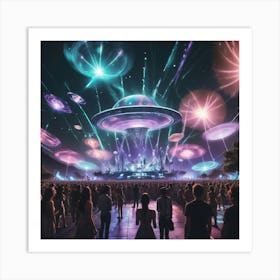 Alien Spaceship Art Print