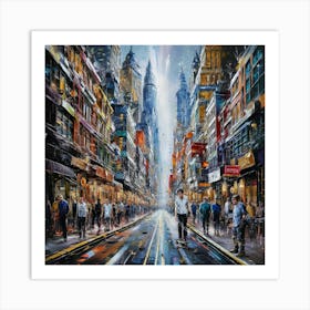 Hong Kong City Street Art Print