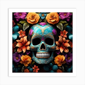 Day Of The Dead Skull 6 Art Print