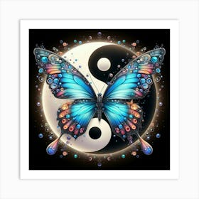 Yin Yang Butterfly 7 Art Print