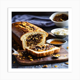 Bread With Raisins And Nuts Art Print