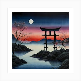 Japanese Tori Gate Art Print