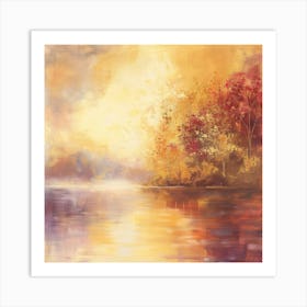 Sunset On The Lake 9 Art Print