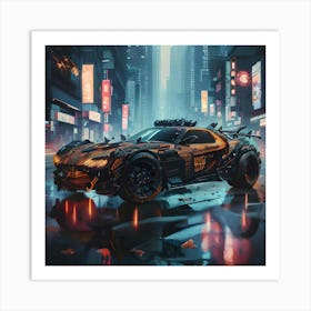 Pumpkin Car (Cyberpunk37) Art Print