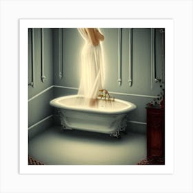 Woman In A Bath Art Print