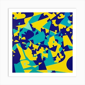 'Blue And Yellow' 1 Art Print