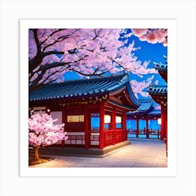 Asian Cherry Blossoms 1 Art Print