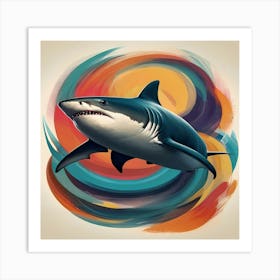 Shark In The Ocean Art Print