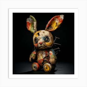 Decrepit Toy Bunny Art Print