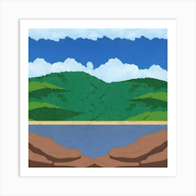 View Of A Lake 1 Art Print