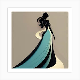 Woman In A Dress 1 Art Print