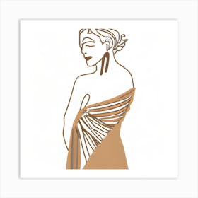 Woman Lineart Art Print