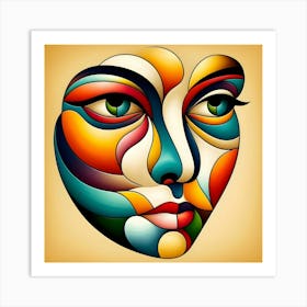 Abstract Face Painting 1 Art Print