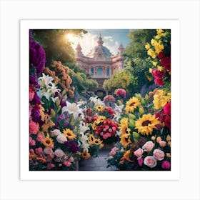 Flower Garden Madrid (1) Art Print