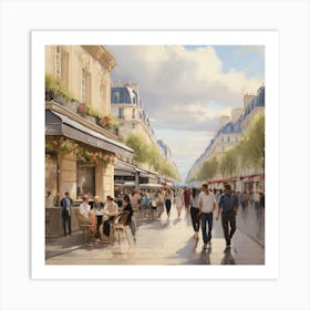 Paris Street Scene.1 Art Print