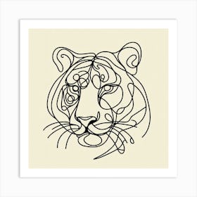 Tiger Picasso style Art Print