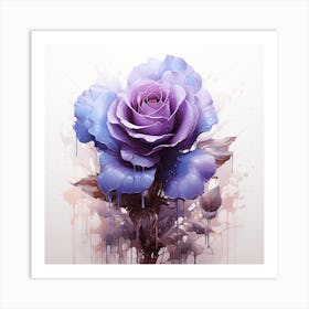 'Purple Rose' Art Print