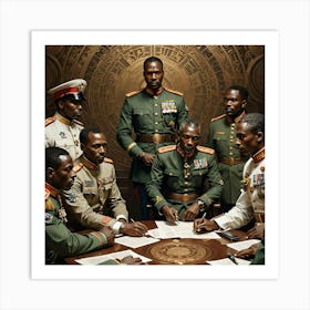 Group Of Men In Uniform Art Print