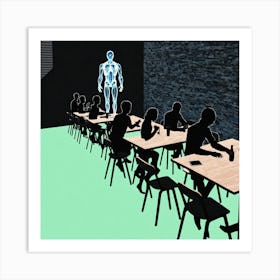 Group Of People At A Table 2 Art Print