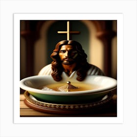 Jesus In The Bowl Art Print