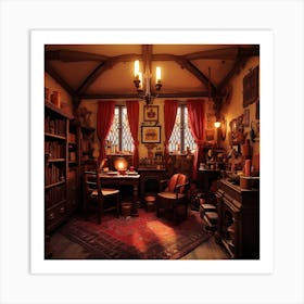 The Red Study Art Print