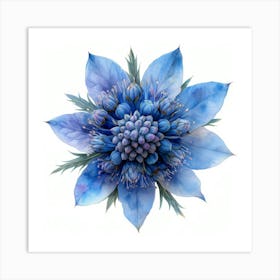 Blue Fennel Flower Art Print