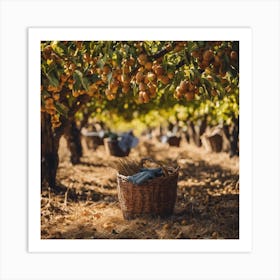 Peach Orchard Art Print