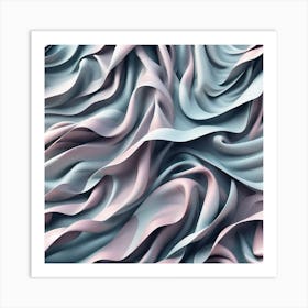 Abstract Wavy Fabric 1 Art Print