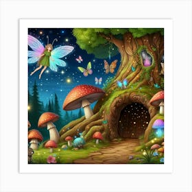 Fairy House In The Forest 1 Art Print