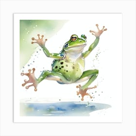 Frog Jumping 1 Art Print
