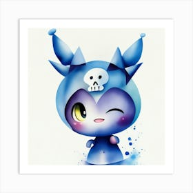 Blue Monster Art Print