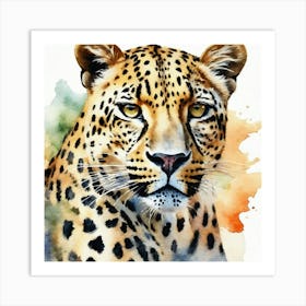 Leopard Watercolor Art Print