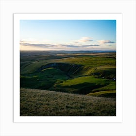 Sunset Over The South Downs Art Print