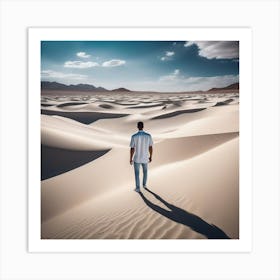 Man In The Desert 83 Art Print