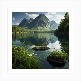 Mountain Lake Art Print