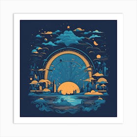 Sunset In The Sky Art Print