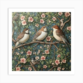 Birds On A Branch Art 1 Art Print